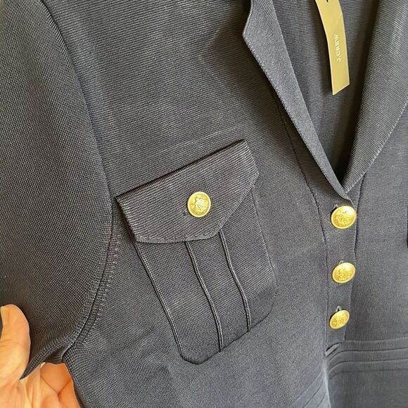 J Crew Lady Jacket Sweater Dress Womens Large Navy Blue - Picture 8 of 11